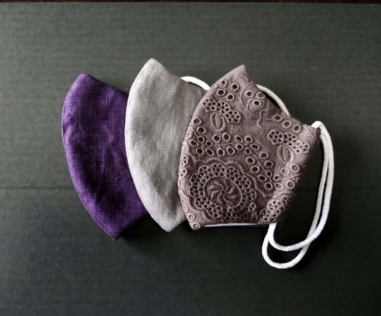 秋色布マスク３枚セットＡ