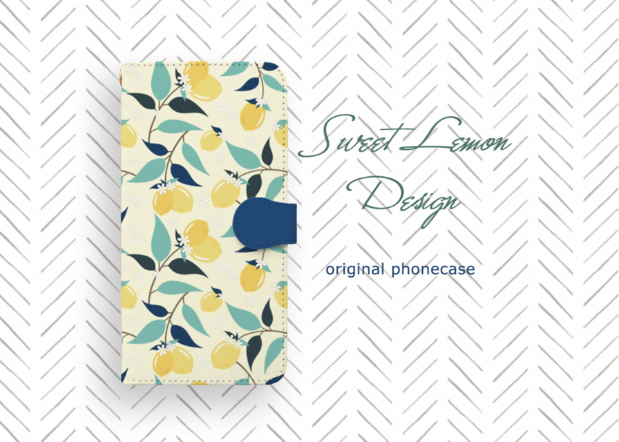 スウィートレモンな手帳型スマホケース