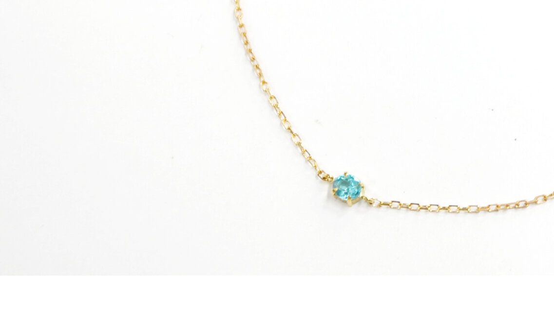 K18 パライバトルマリン ブレスレット K18イエローゴールド BT043CI