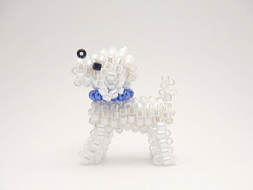 テディベアカットプードル・ビーズ（ストラップ/ブローチを選択）