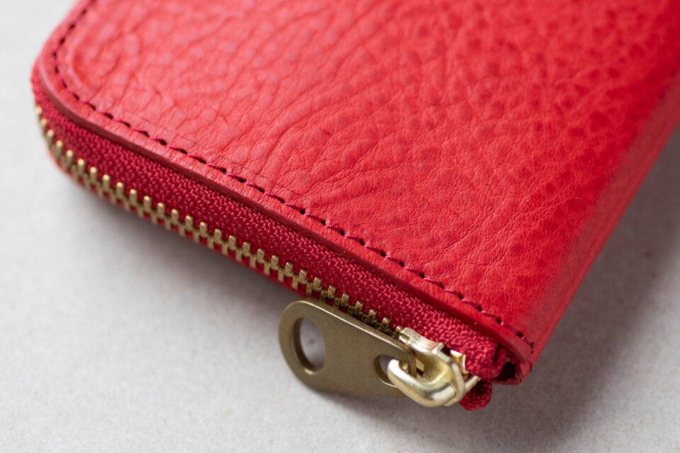 多機能スマートウォレット L字ファスナー財布 ミニ財布 牛革 ミネルバ