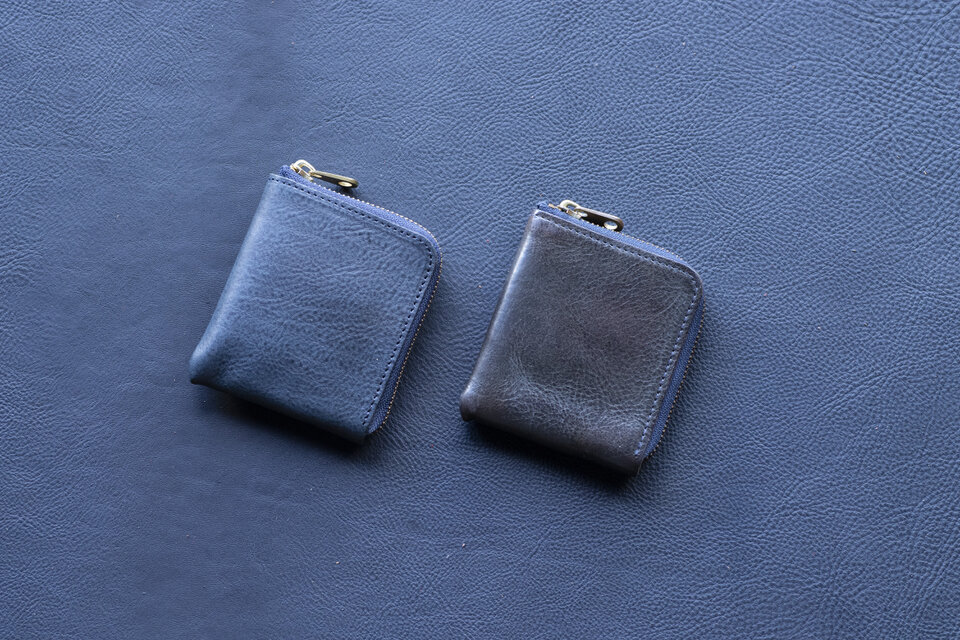 多機能スマートウォレット L字ファスナー財布 ミニ財布 牛革 ミネルバ