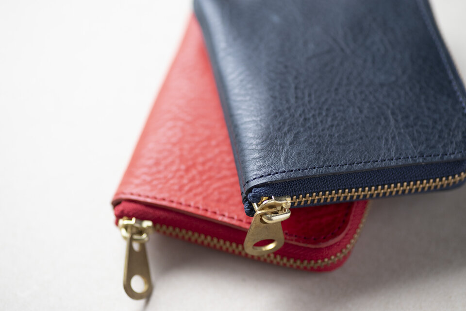 多機能スマートウォレット L字ファスナー財布 ミニ財布 牛革 ミネルバ