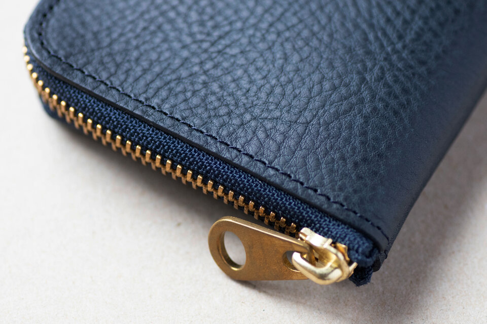 多機能スマートウォレット L字ファスナー財布 ミニ財布 牛革 ミネルバ