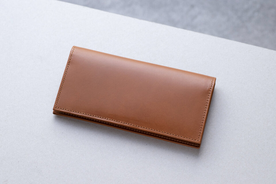 ロングウォレット　キャメル　本革　姫路産アラバスタレザー　長財布　aw-12hn