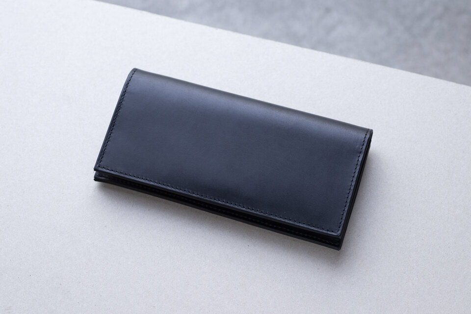 ロングウォレット　ブラック　本革　姫路産アラバスタレザー　長財布　aw-12hn