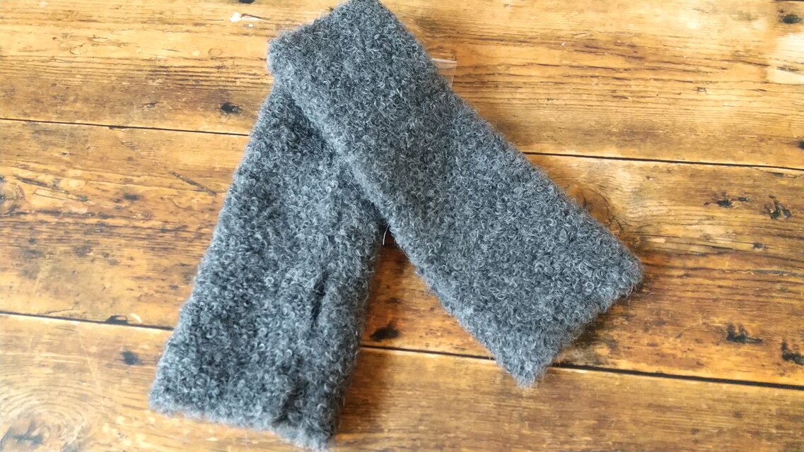 ショートアームウォーマー　チャコールグレー