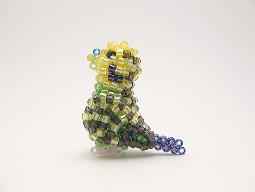 ノーマルセキセイインコ・ビーズ（ストラップ/ブローチを選択）