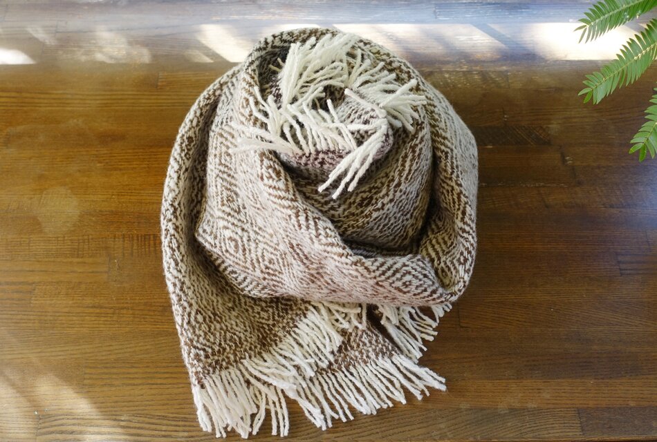 羊毛ストール　M&W