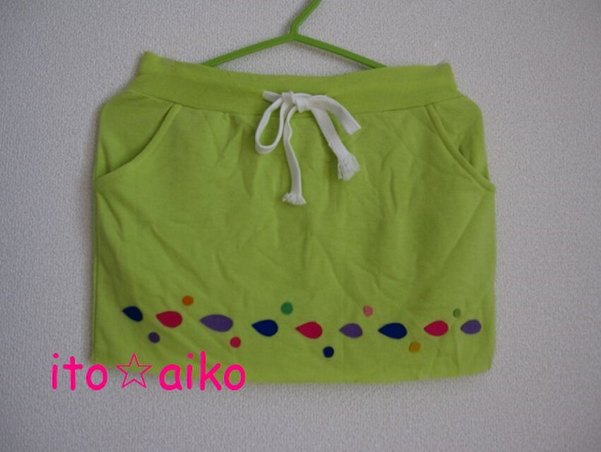 ①タオル生地☆カラフルネオンカラースカート☆♪