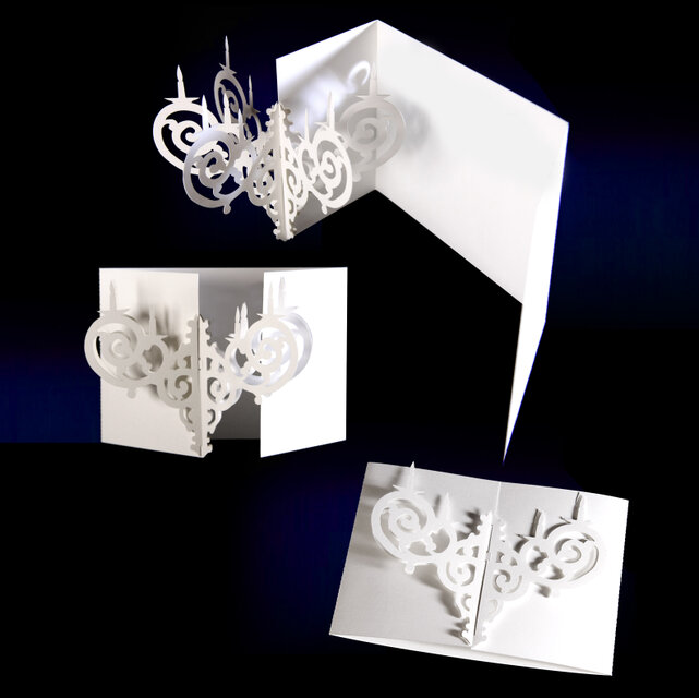 ポップアップメッセージカード〈シャンデリア〉for アニバーサリー・バースデー・ウェディング