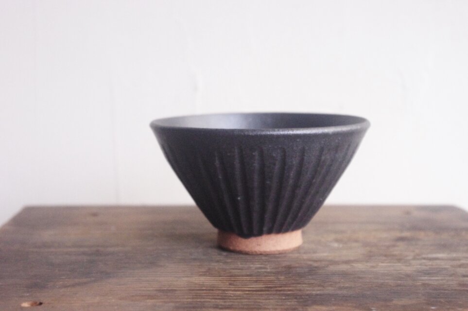 黒しのぎ　飯碗（大）