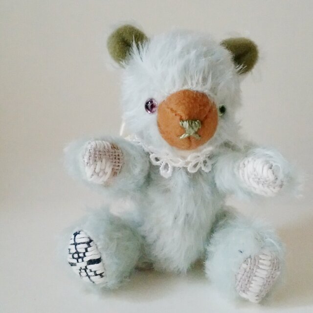 こぎん刺しのちいさなくま　こぎんテディmini　アイスブルー