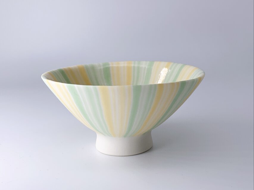 練り込み碗　stripe