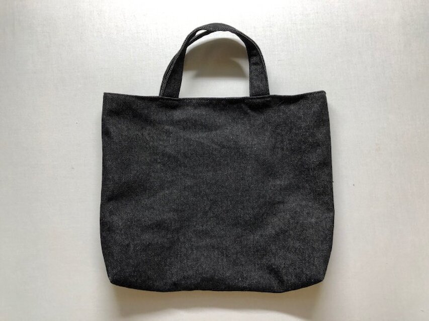 小さめバッグ【黒デニム・無地】