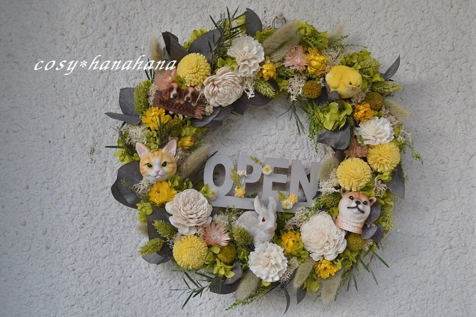 【k様へ】動物たちのひだまりwreath