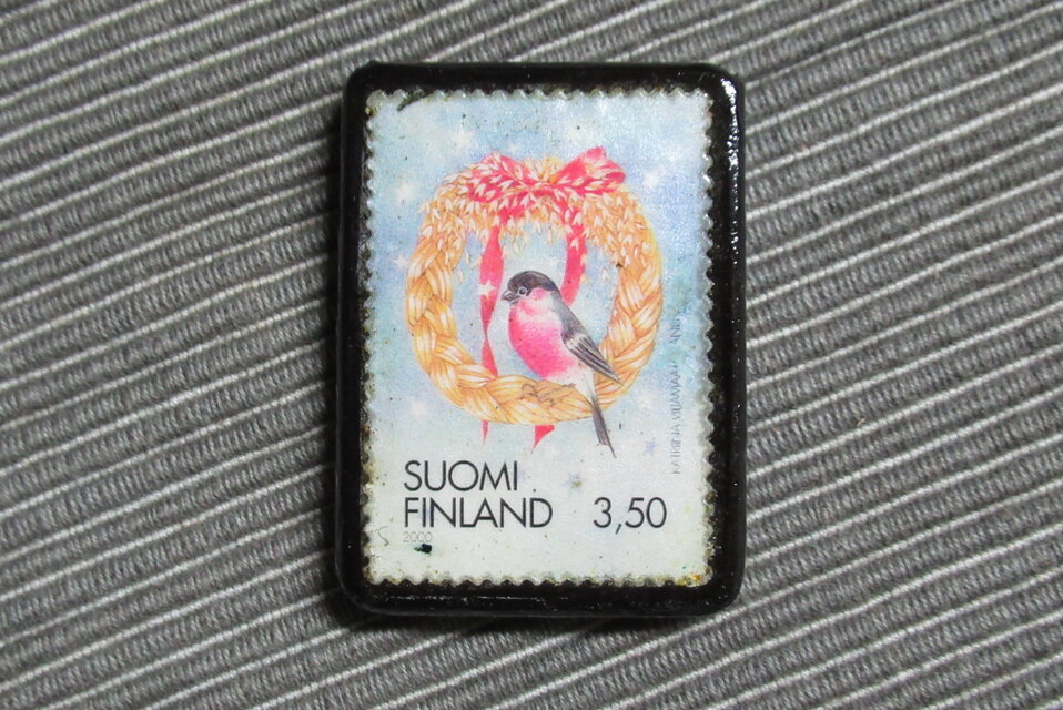 ★★アップサイクル　クリスマス切手マグネット6888