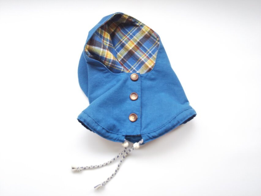 青ずきん フランネル 青×黄