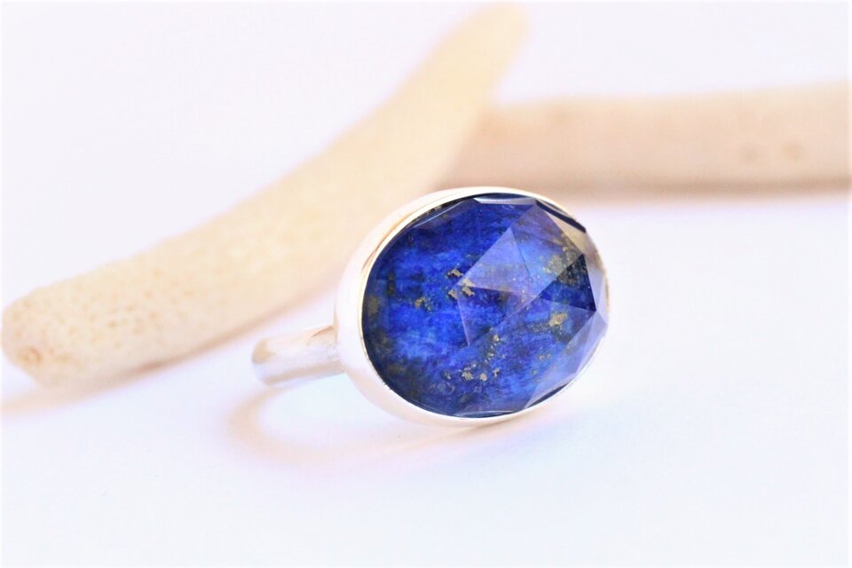 ラピスラズリ × クリスタルAAA　Silver　Ring