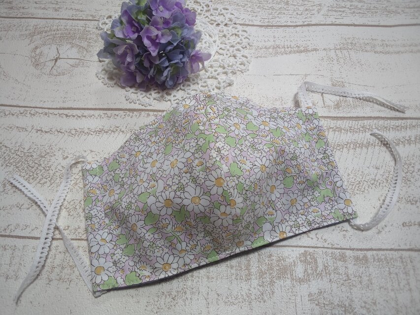 ★リバティおしゃれマスク＊立体大人サイズ＊洗えるマスク★