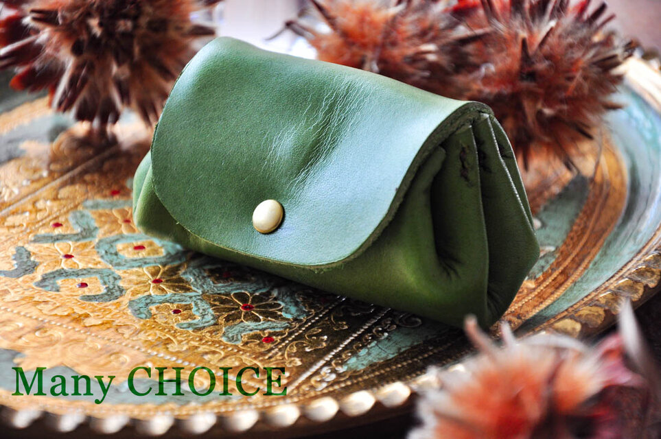 イタリアンバケッタ・エルバマット・アコーディオンコインキーケースミニ（グリーンアップル）