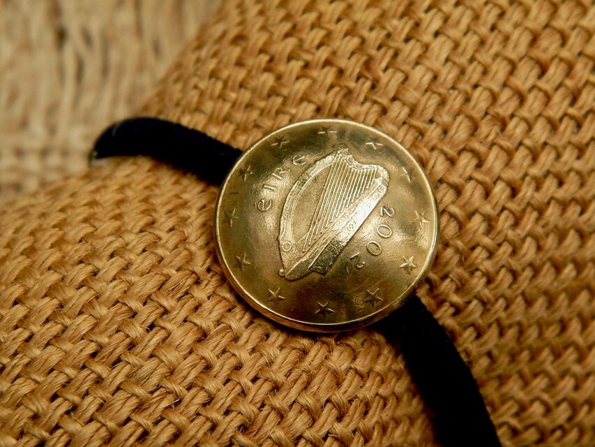 ＃H168  Ireland Coin Hair Elastic