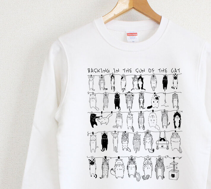 猫のひなたぼっこ　スウェット