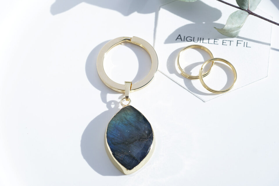 ラブラドライト　キーホルダー* 01