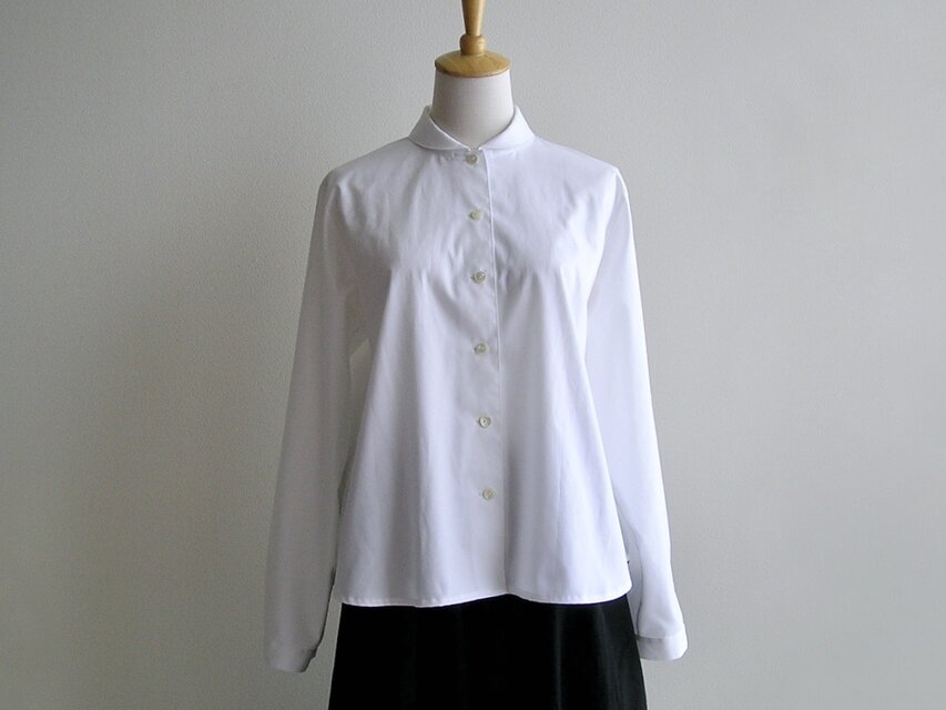 基本の白いシャツ（播州織・ピンポイントオックス生地）