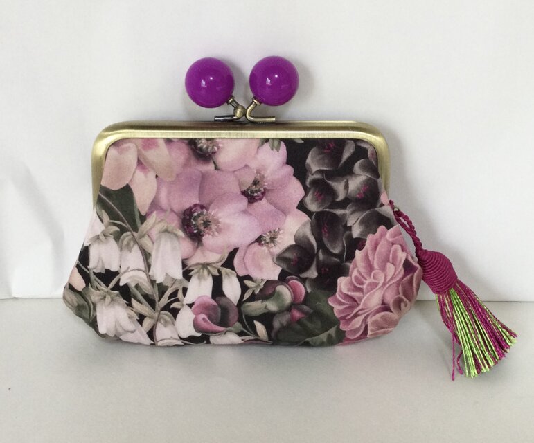 リバティ　　ペインテッド・ジャーニー　あめ玉親子がま口ミニ財布　