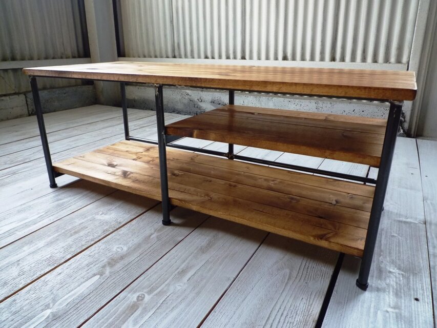 【展示作品】アイアン・ウッドＴＶラック[Ｋ様仕様]