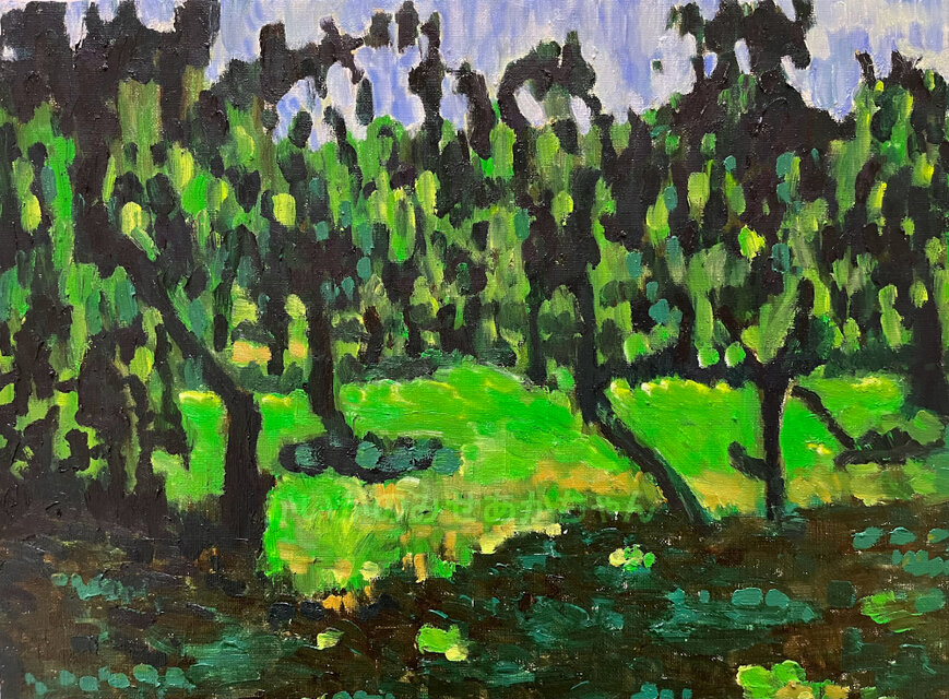 油絵「東北の春」F6号 原画 【公式通販】