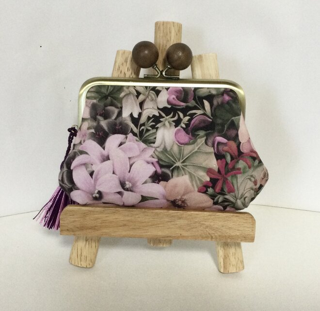 リバティ　ペインテッド・ジャーニー　木玉親子がま口ミニ財布　