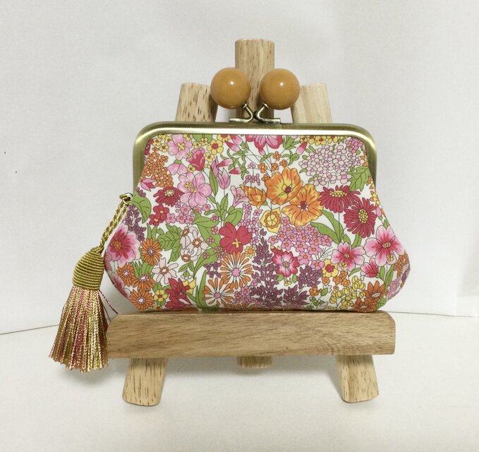 リバティ　マーガレットアニーあめ玉親子がま口ミニ財布　