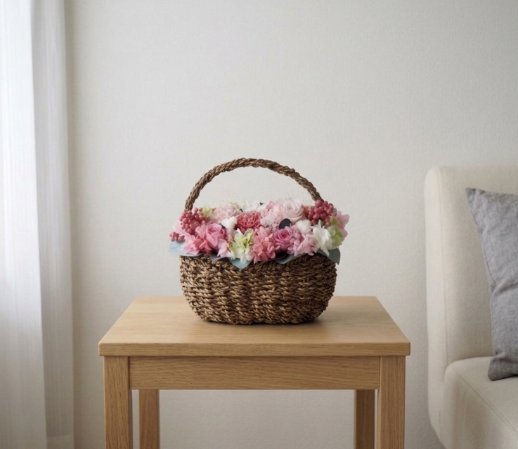 Flowerbasket Purple carnation -pink- | iichi 日々の暮らしを