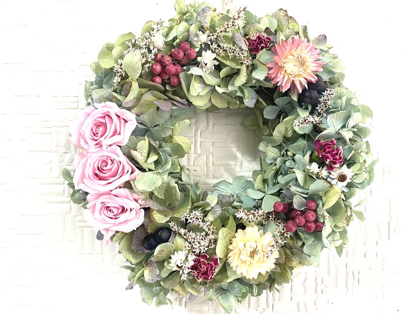 ピンクローズのリース