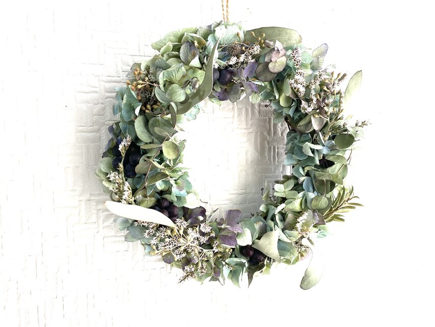 ニュアンスグリーンのリース　23cm