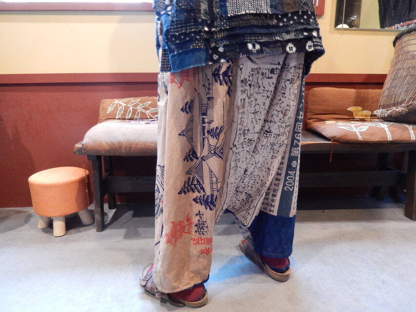 コロナにまけるな応援価格古布手ぬぐいリメイク☆淡い柿渋染めで