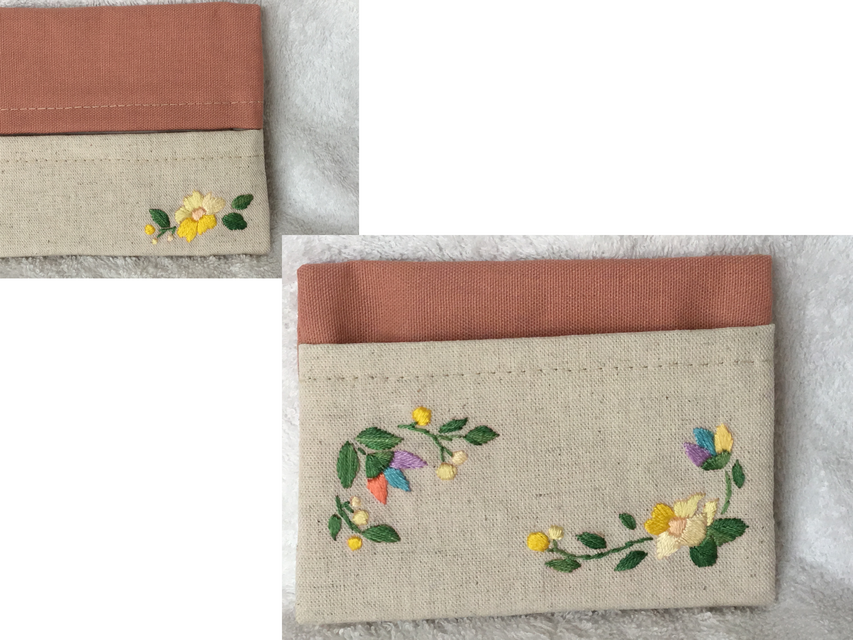 花刺繍のポケットティッシュケース | iichi 日々の暮らしを心地よく