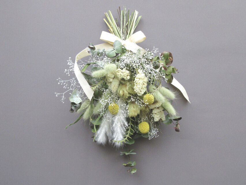 さわやかスワッグwhite×green