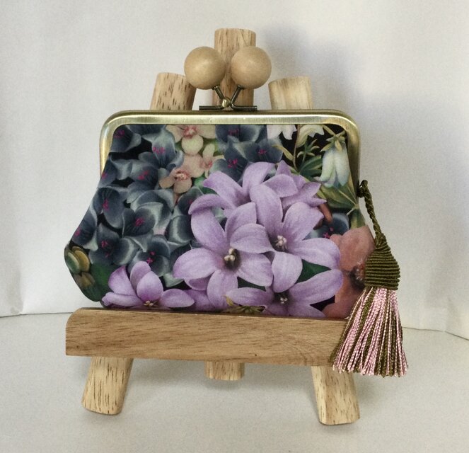 リバティ　ペインテッド・ジャーニー　木玉親子がま口ミニ財布　