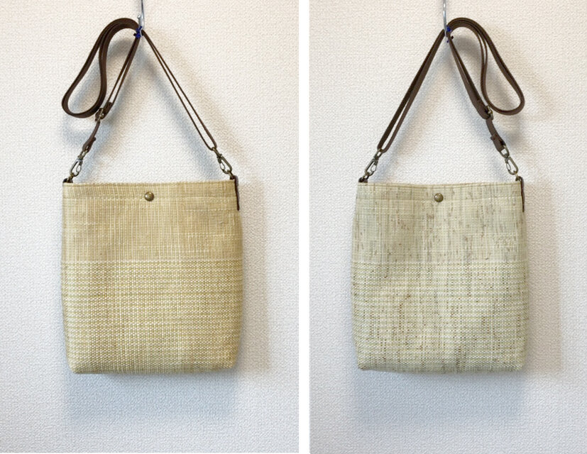 裂き織り　定番ポシェット（Two Face)