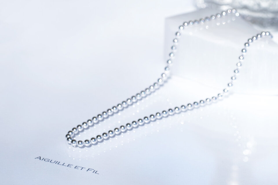 SILVER925 ボールチェーンネックレス 40cm | iichi 日々の暮らしを