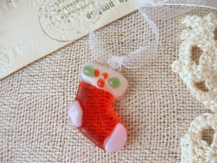 (受注制作)ミニ・クリスマスオーナメント☆くつした