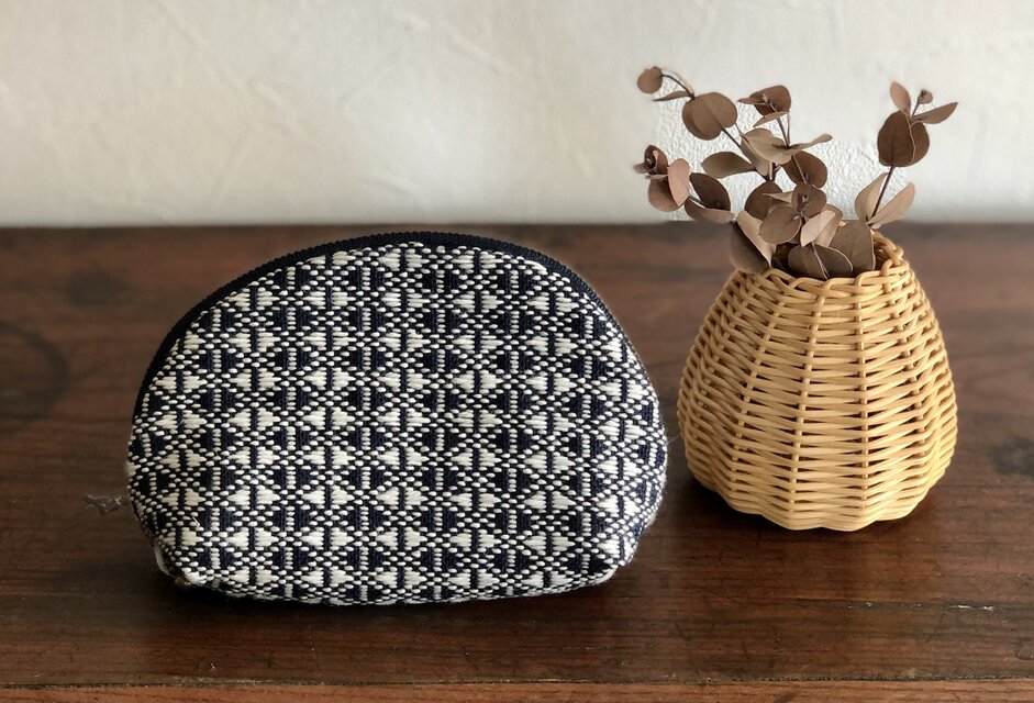 こぎん刺し  ⌘楕円ポーチ⌘