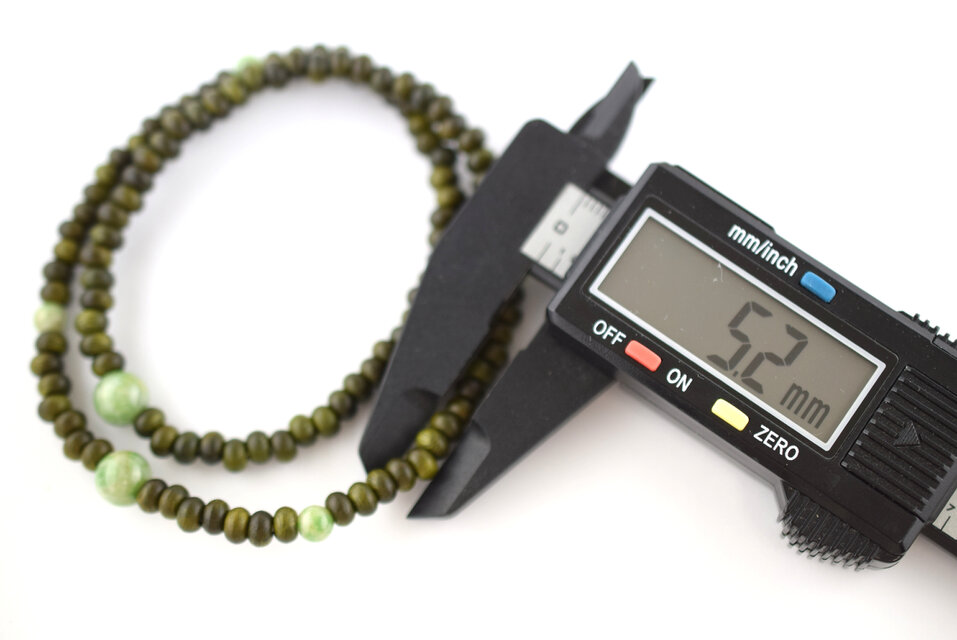 5mm 緑檀 生命樹 独山玉仕立て 二重巻 108玉 腕輪 ブレスレット