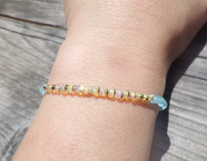 14kgf＊Opal & Sea Bracelet プレシャスオパール＆アパタイト