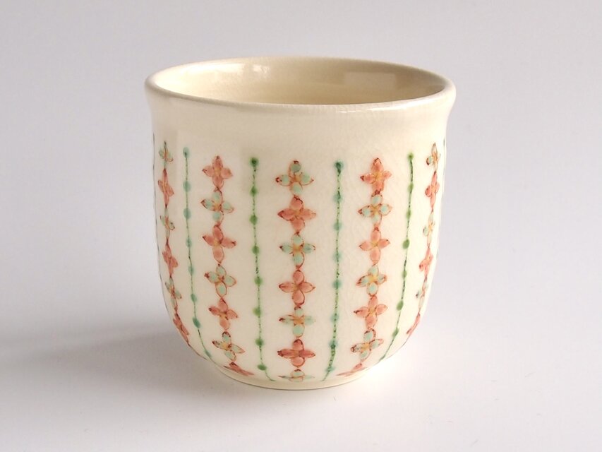 お花畑　カラフルでポップなお花たち　湯呑み・フリーカップ⑤