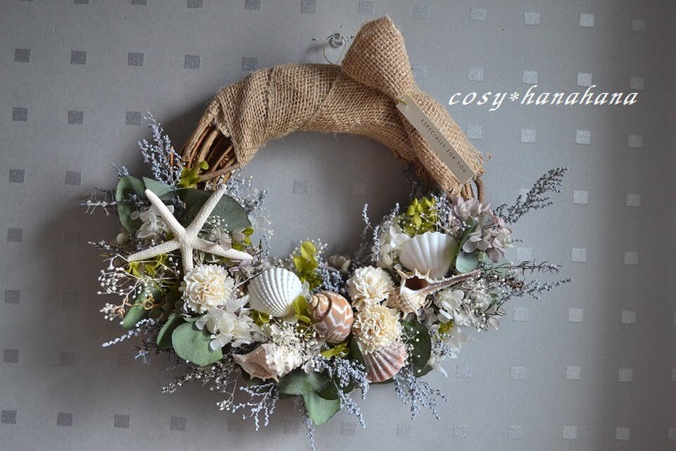 潮騒シェルのハーフwreath