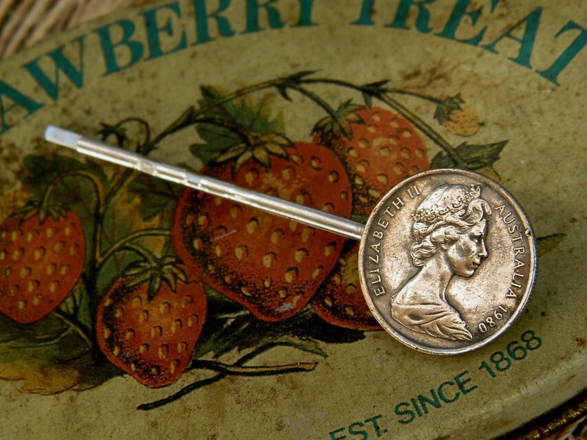 ＃PCB9　Australia Coin Hair Pin